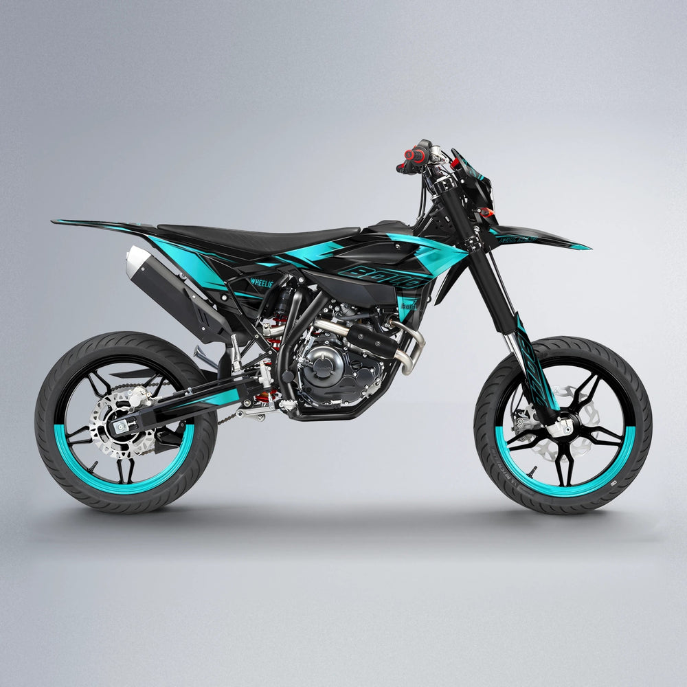EVO Beta supermoto graphics kit in Teal