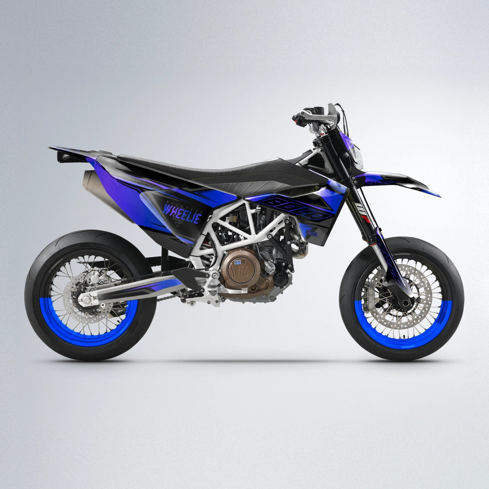 EVO Husqvarna 701 supermoto graphics kit in Blue