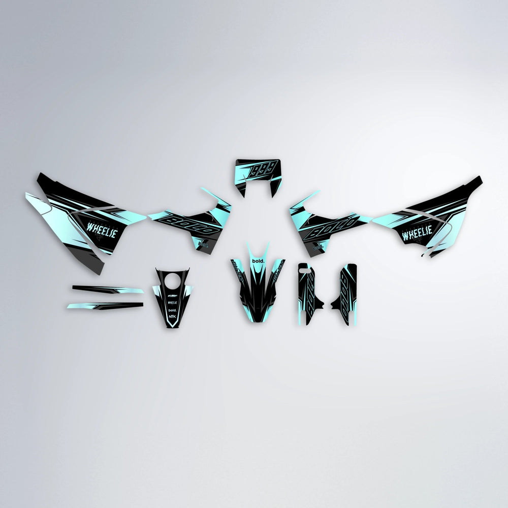 EVO Husqvarna 701 graphics kit parts layout in Mint