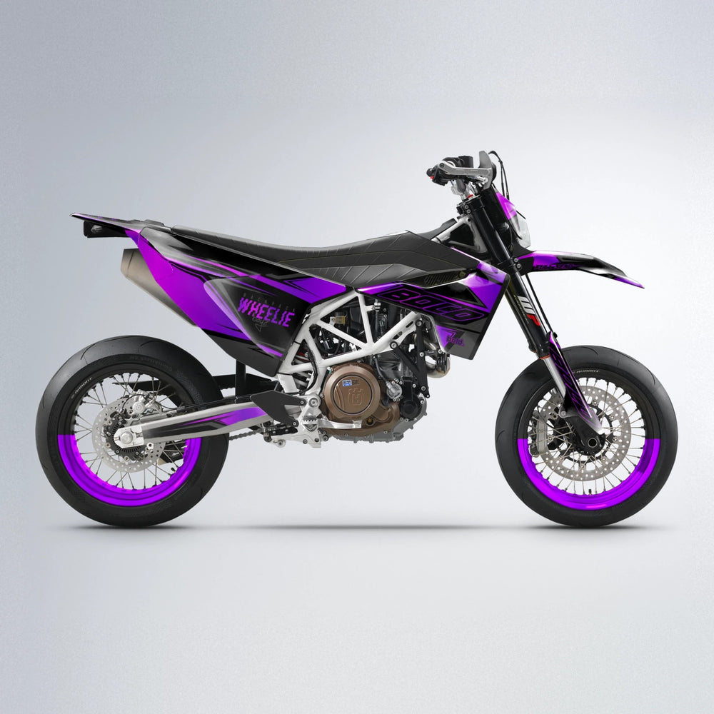 EVO Husqvarna 701 supermoto graphics kit in Purple