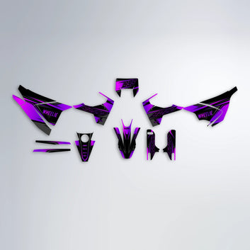 EVO Husqvarna 701 graphics kit parts layout in Purple