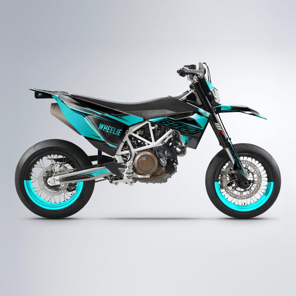 EVO Husqvarna 701 supermoto graphics kit in Teal