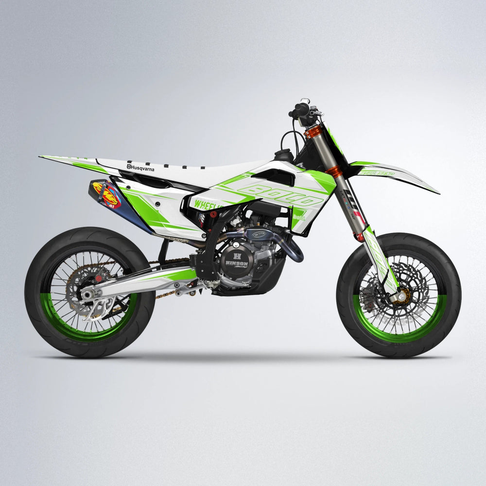 EVO Husqvarna FE/TE supermoto graphics kit in Green