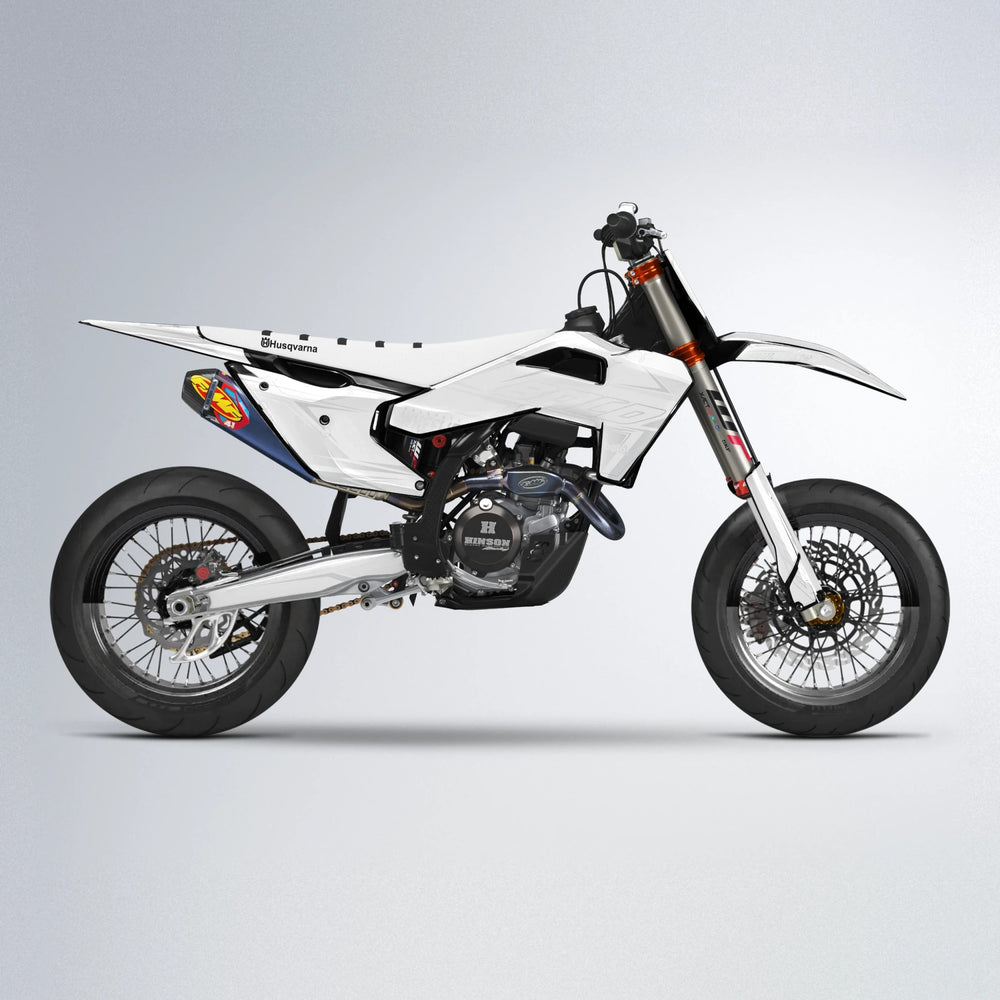 EVO Husqvarna FE/TE supermoto graphics kit in White