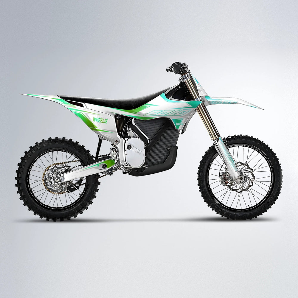 EVO Stark Varg MX motocross graphics kit in Cyan & Green