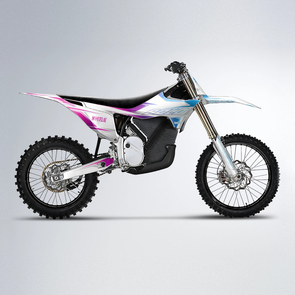 EVO Stark Varg MX motocross graphics kit in Pink & Light Blue