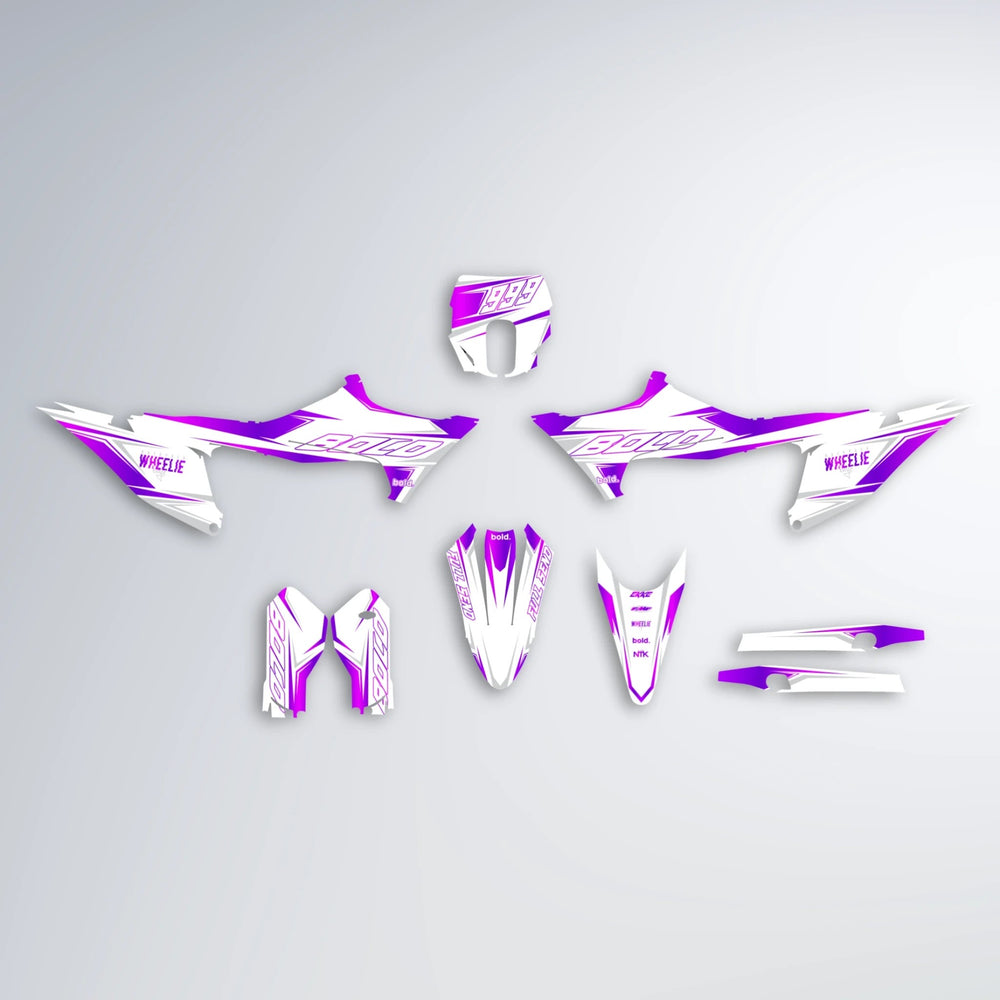 EVO Stark Varg SM graphics kit parts layout in Custom Colour