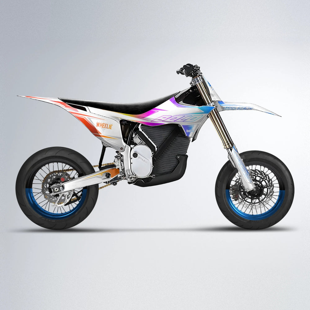 EVO Stark Varg SM supermoto graphics kit in Sunset Fade