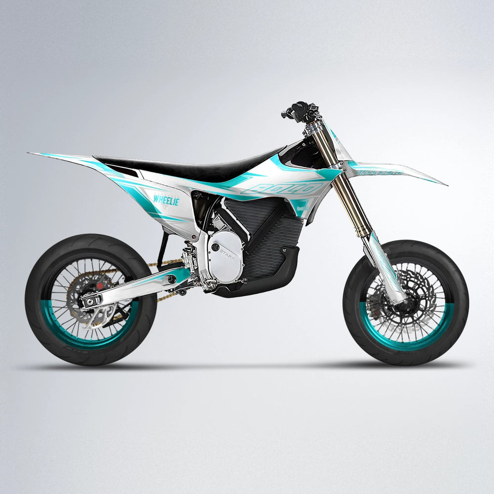 EVO Stark Varg SM supermoto graphics kit in Teal