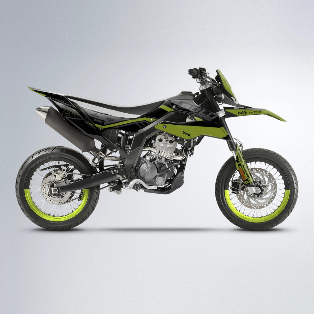 FACTORY Aprilia SX 125 supermoto graphics kit in Olive