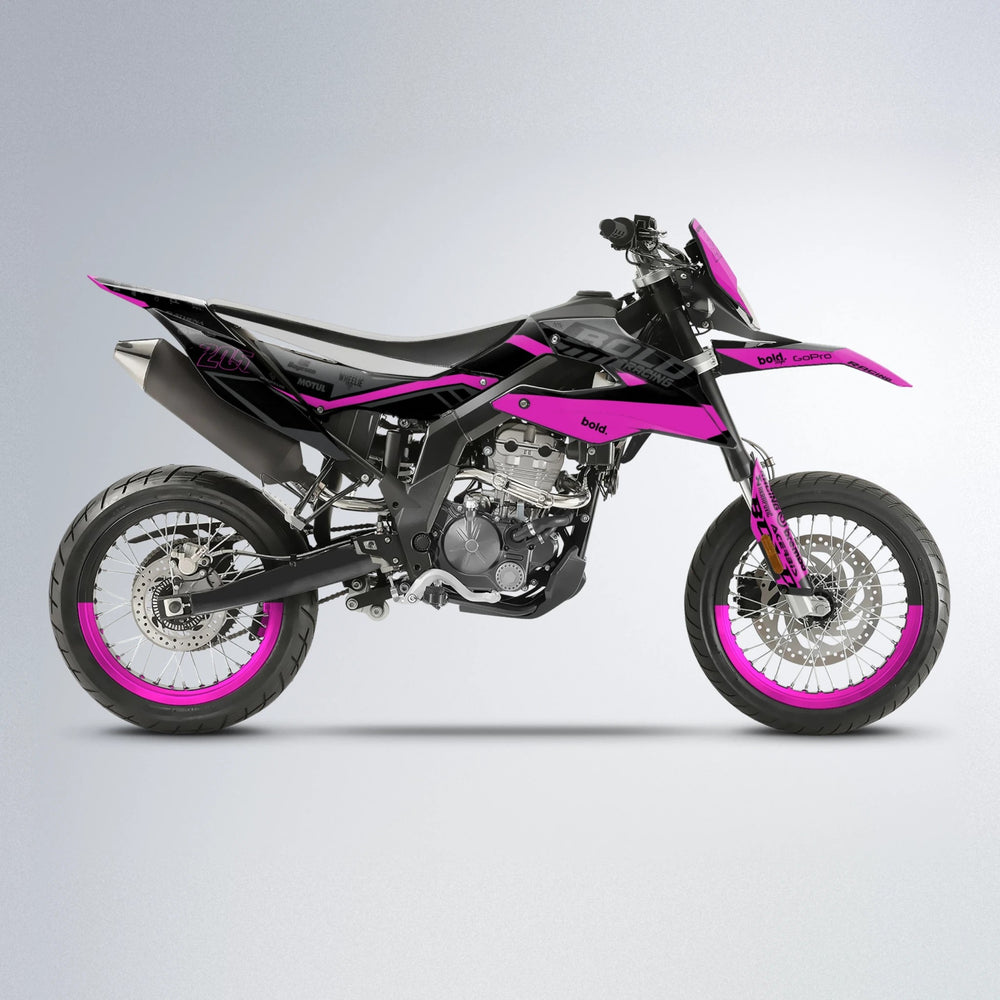 FACTORY Aprilia SX 125 supermoto graphics kit in Pink