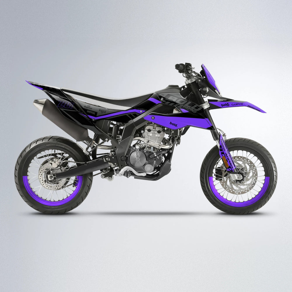FACTORY Aprilia SX 125 supermoto graphics kit in Purple