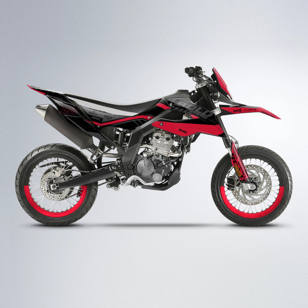 FACTORY Aprilia SX 125 supermoto graphics kit in Red