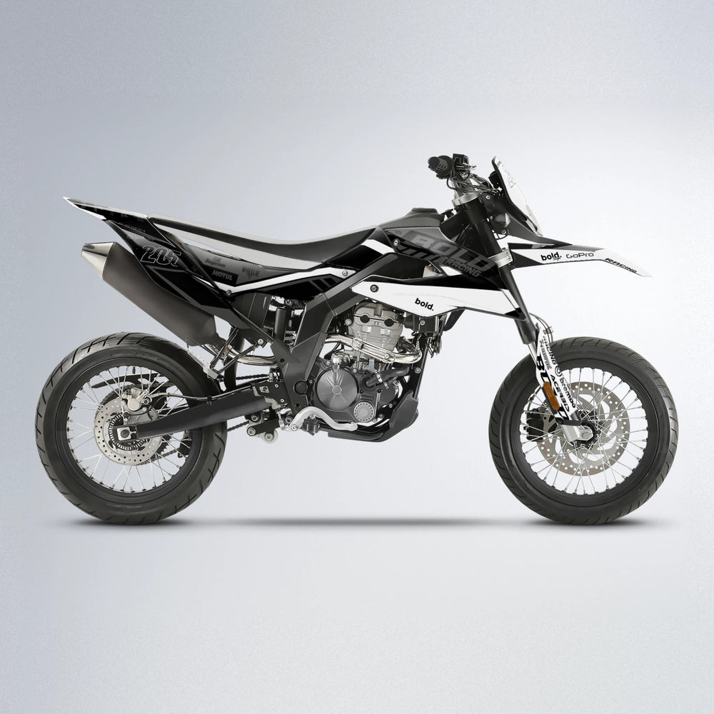 FACTORY Aprilia SX 125 supermoto graphics kit in White