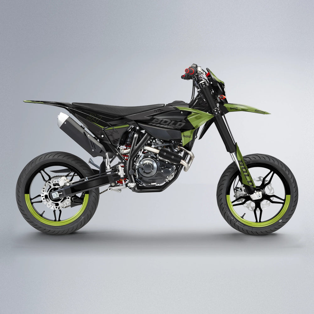 FACTORY Beta supermoto graphics kit in Olive