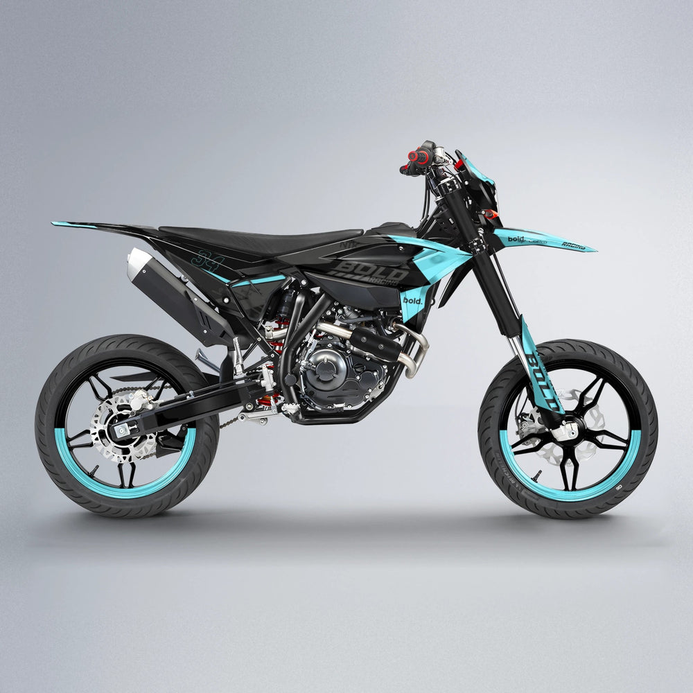 FACTORY Beta supermoto graphics kit in Teal