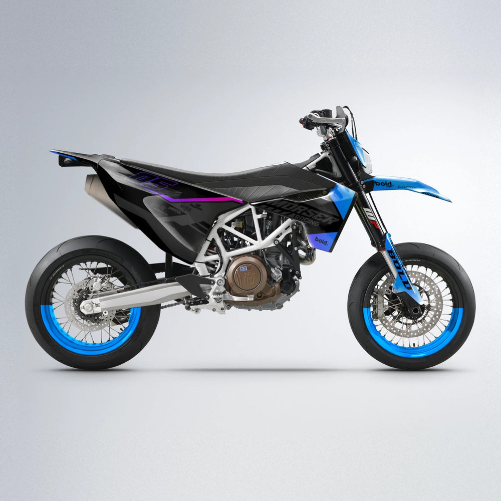 FACTORY Husqvarna 701 supermoto graphics kit in Blue Purple Fade