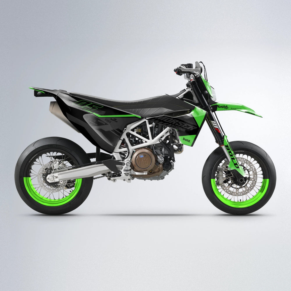 FACTORY Husqvarna 701 supermoto graphics kit in Green