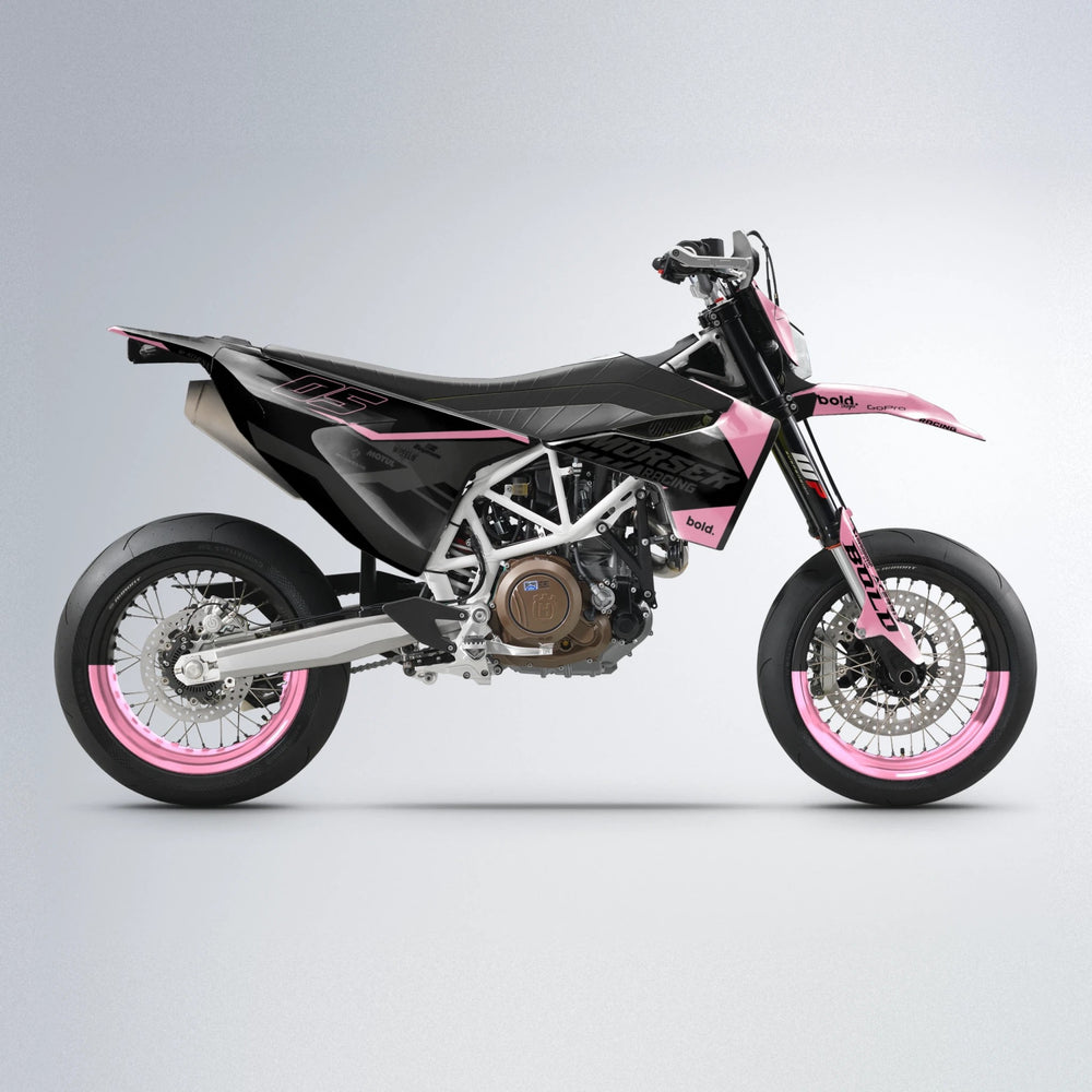 FACTORY Husqvarna 701 supermoto graphics kit in Sakura Pink