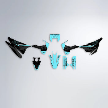 FACTORY Husqvarna 701 graphics kit parts layout in Teal