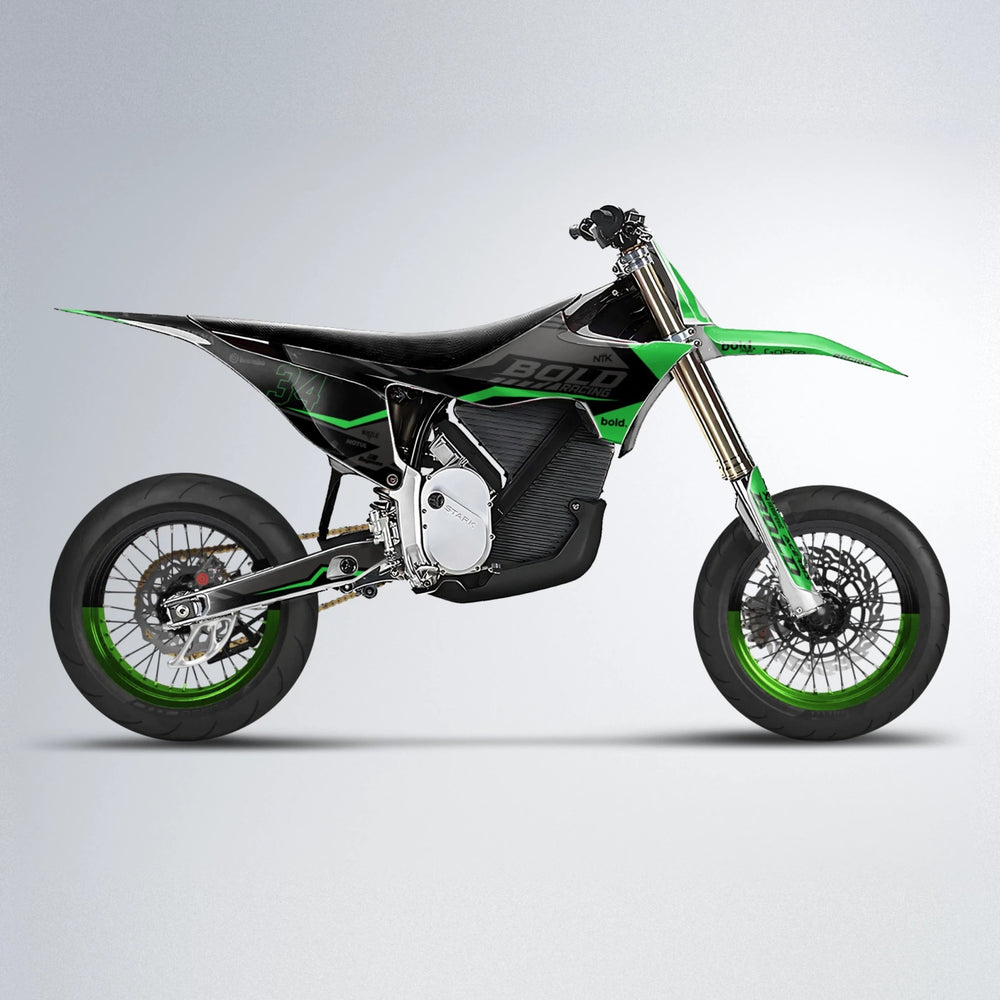FACTORY Stark Varg SM supermoto graphics kit in Green