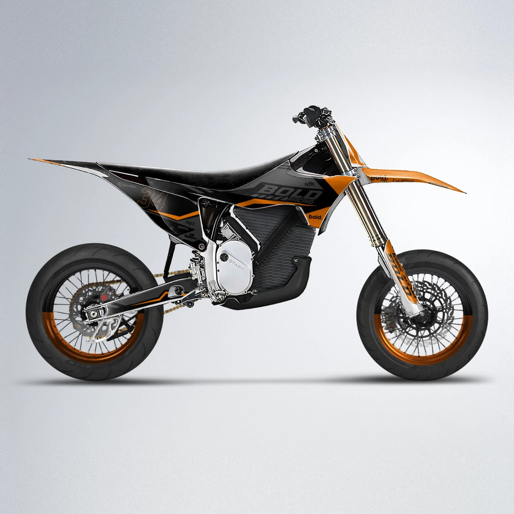 FACTORY Stark Varg SM supermoto graphics kit in Orange