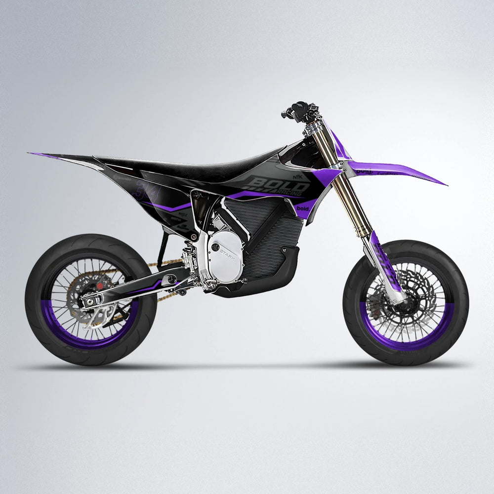 FACTORY Stark Varg SM supermoto graphics kit in Purple