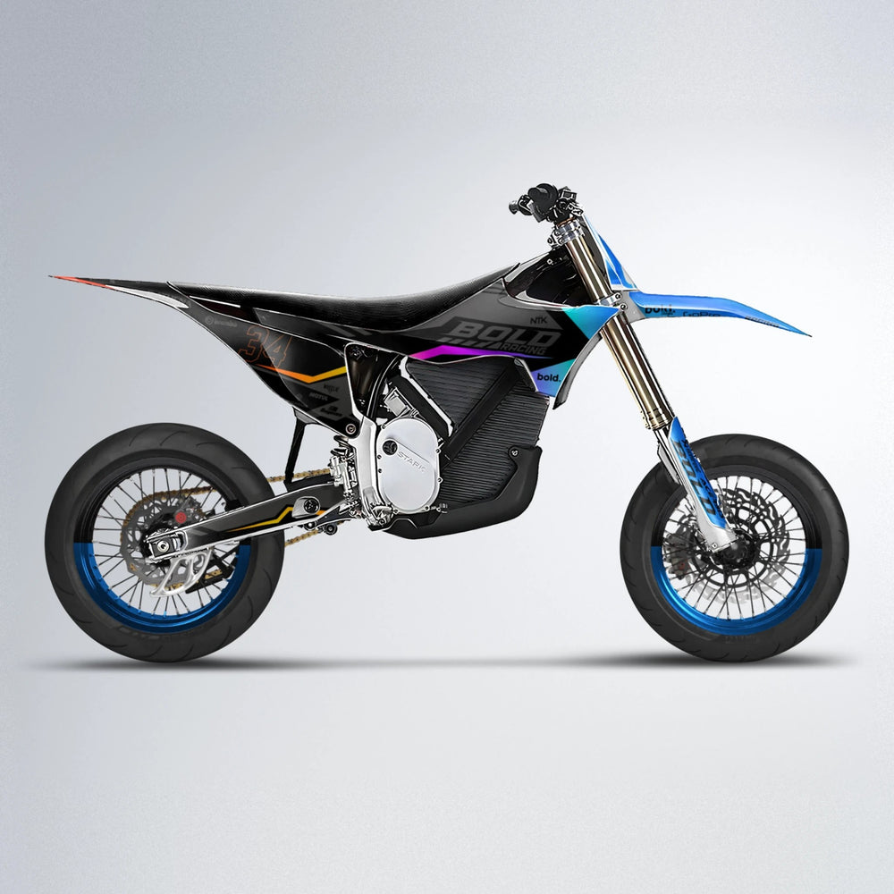 FACTORY Stark Varg SM supermoto graphics kit in Sunset Fade