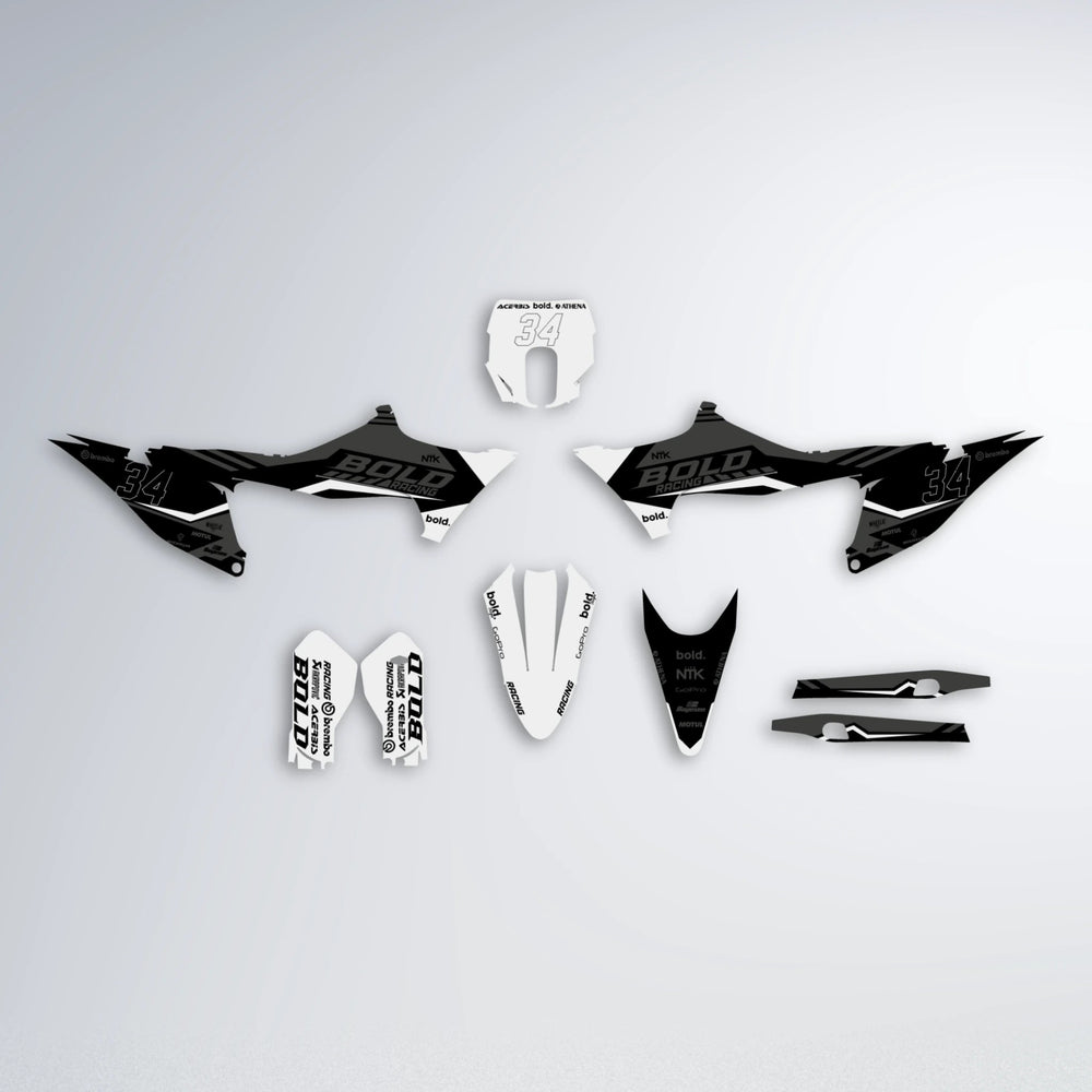 FACTORY Stark Varg SM graphics kit parts layout in White