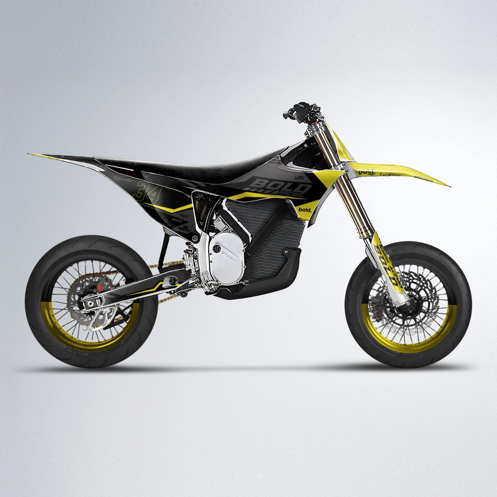 FACTORY Stark Varg SM supermoto graphics kit in Yellow