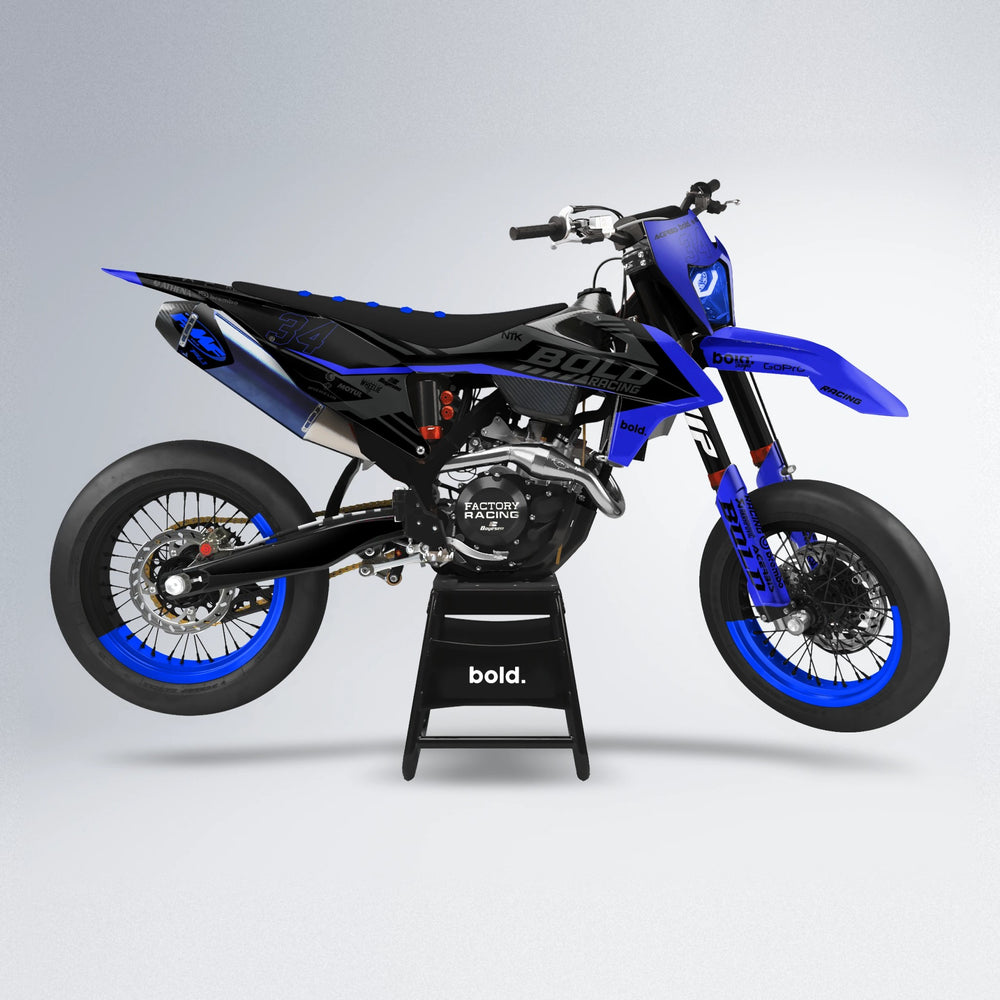 FACTORY supermoto graphics kit in Blue