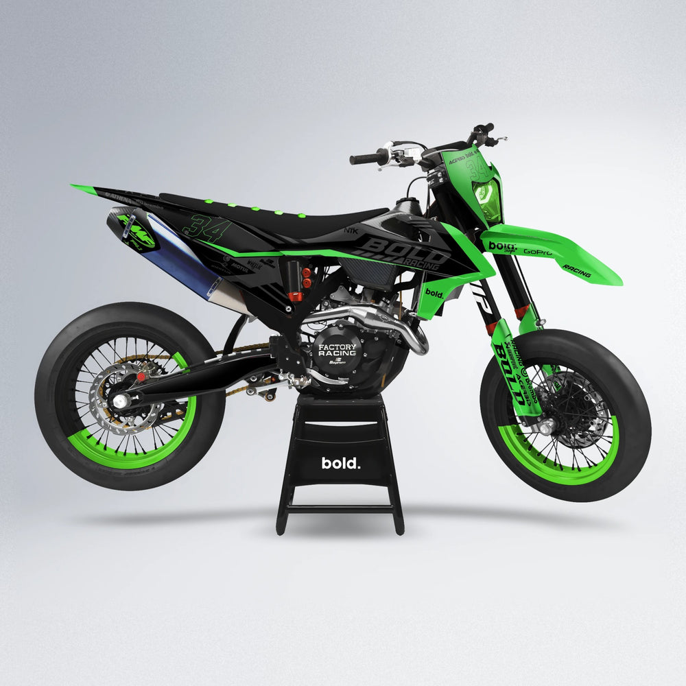 FACTORY supermoto graphics kit in Green