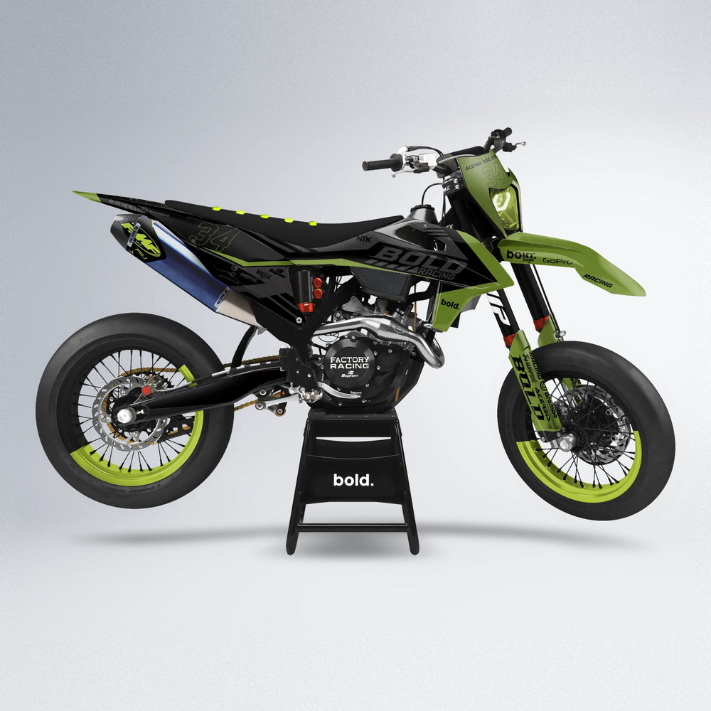 FACTORY supermoto graphics kit in Olive