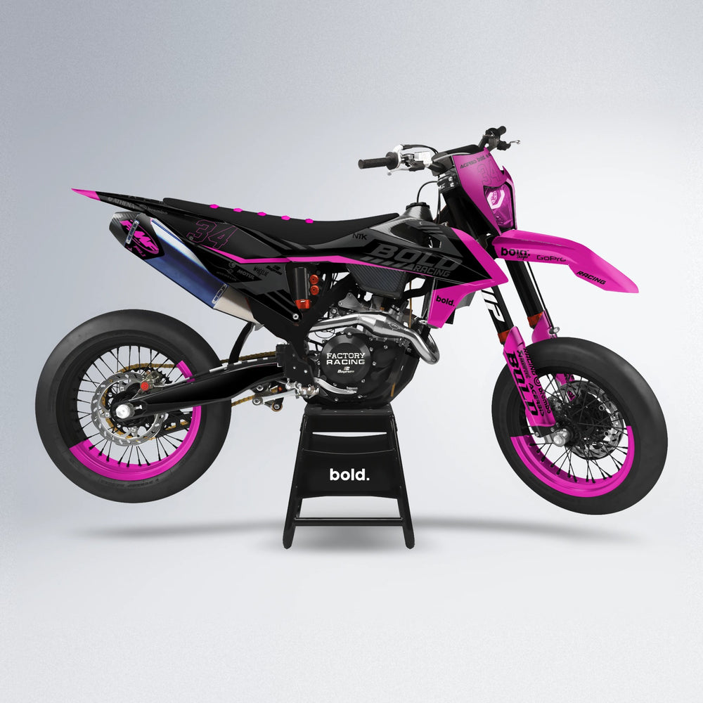 FACTORY supermoto graphics kit in Pink