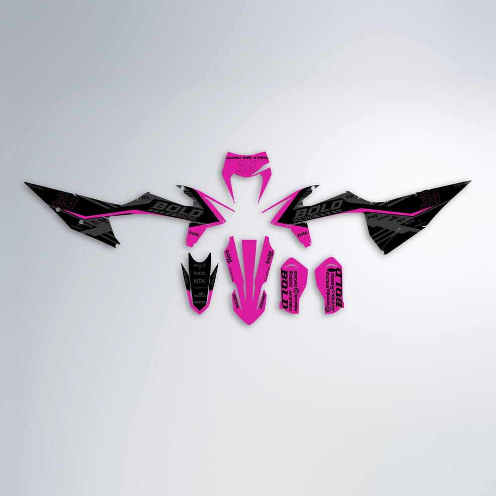 FACTORY graphics kit parts layout in Pink