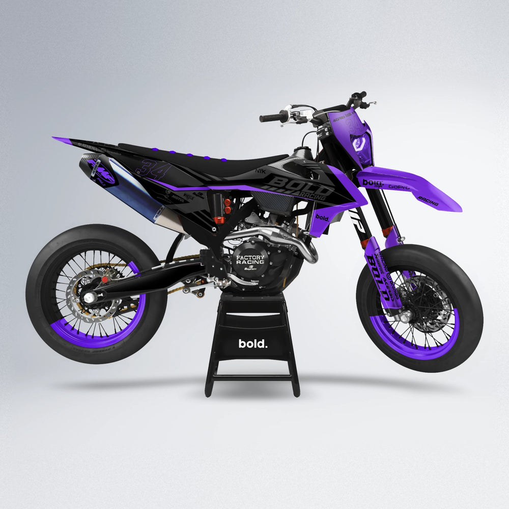 FACTORY supermoto graphics kit in Purple