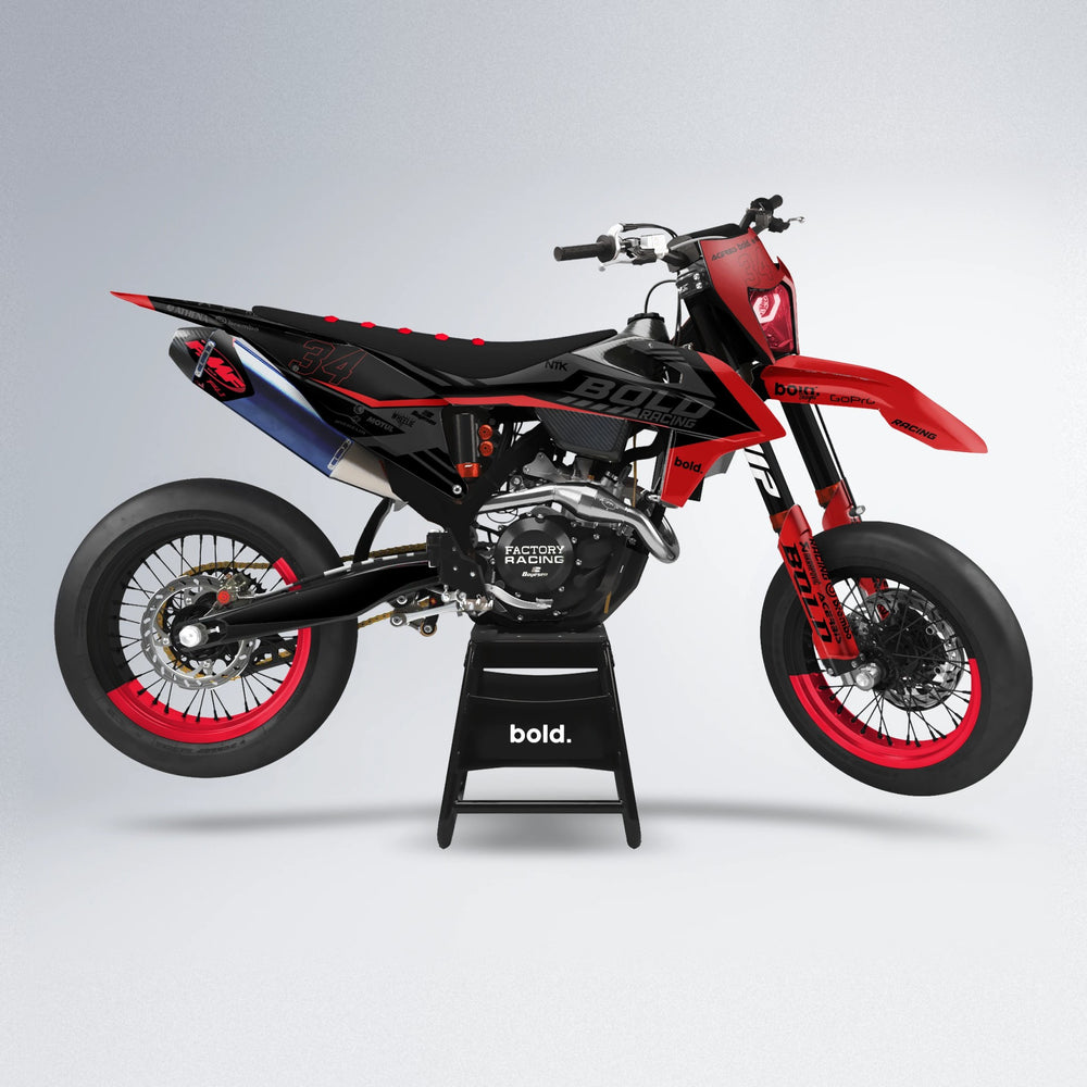 FACTORY supermoto graphics kit in Red