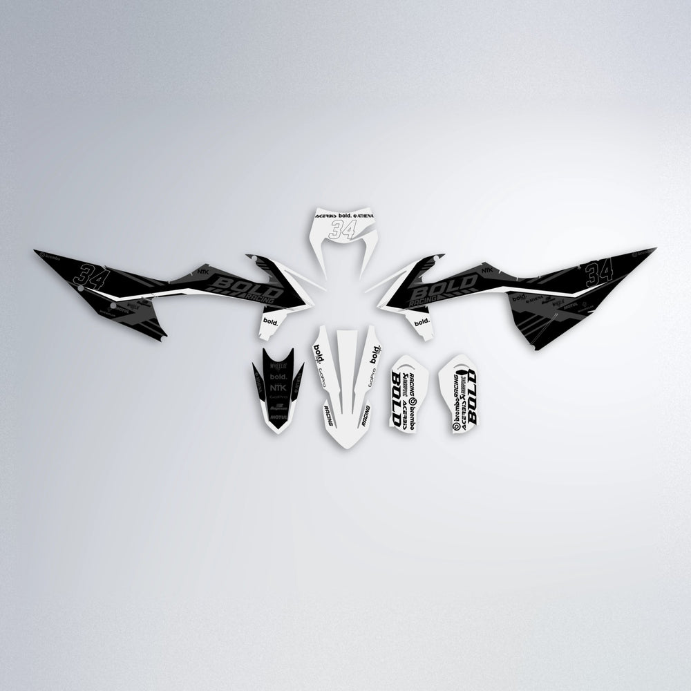 FACTORY graphics kit parts layout in White