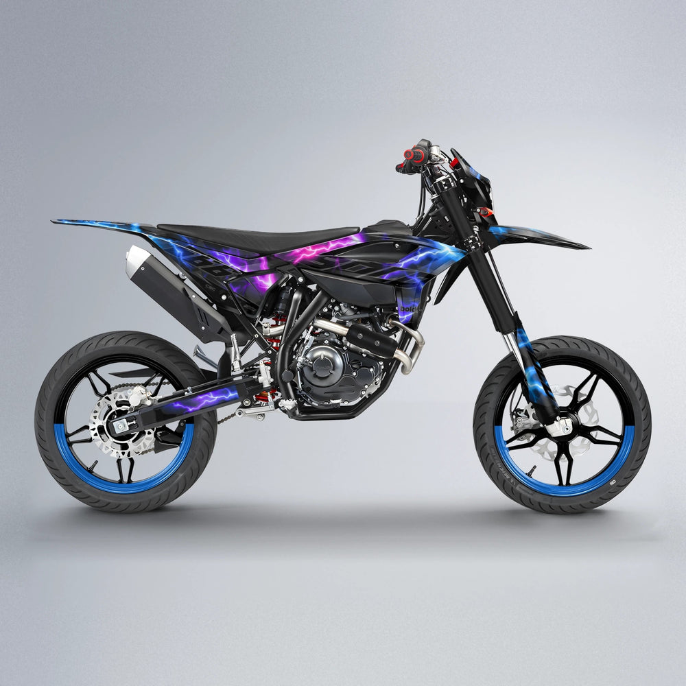 FLASH Beta supermoto graphics kit in Blue Purple Fade
