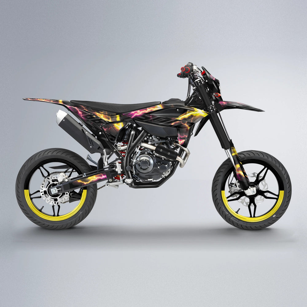 FLASH Beta supermoto graphics kit in Pink & Yellow
