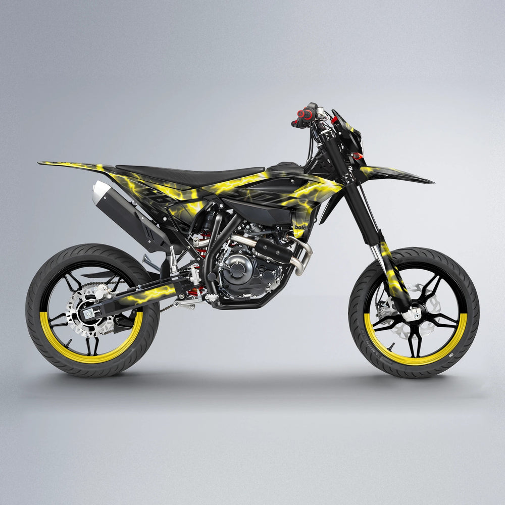 FLASH Beta supermoto graphics kit in Yellow