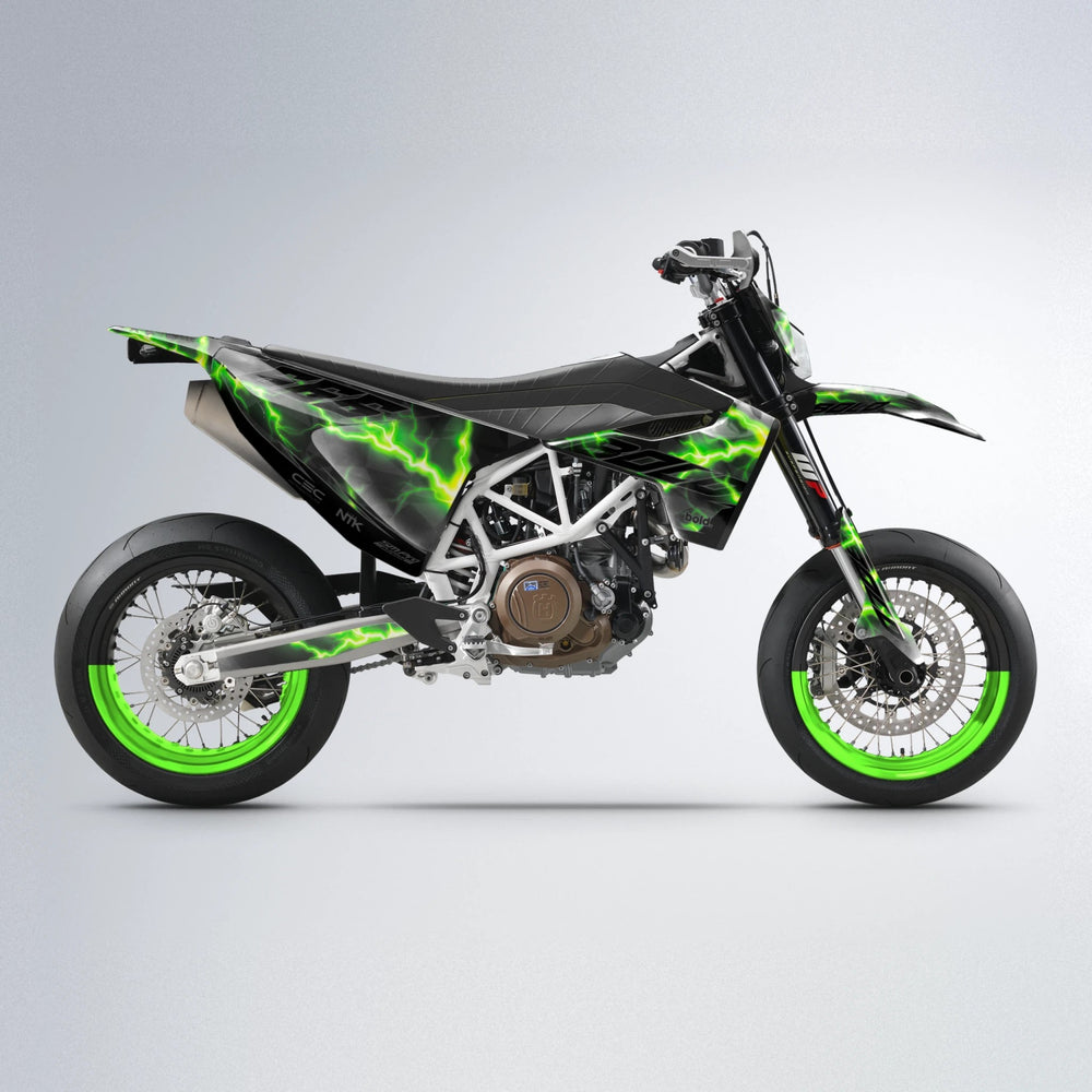 FLASH Husqvarna 701 supermoto graphics kit in Green