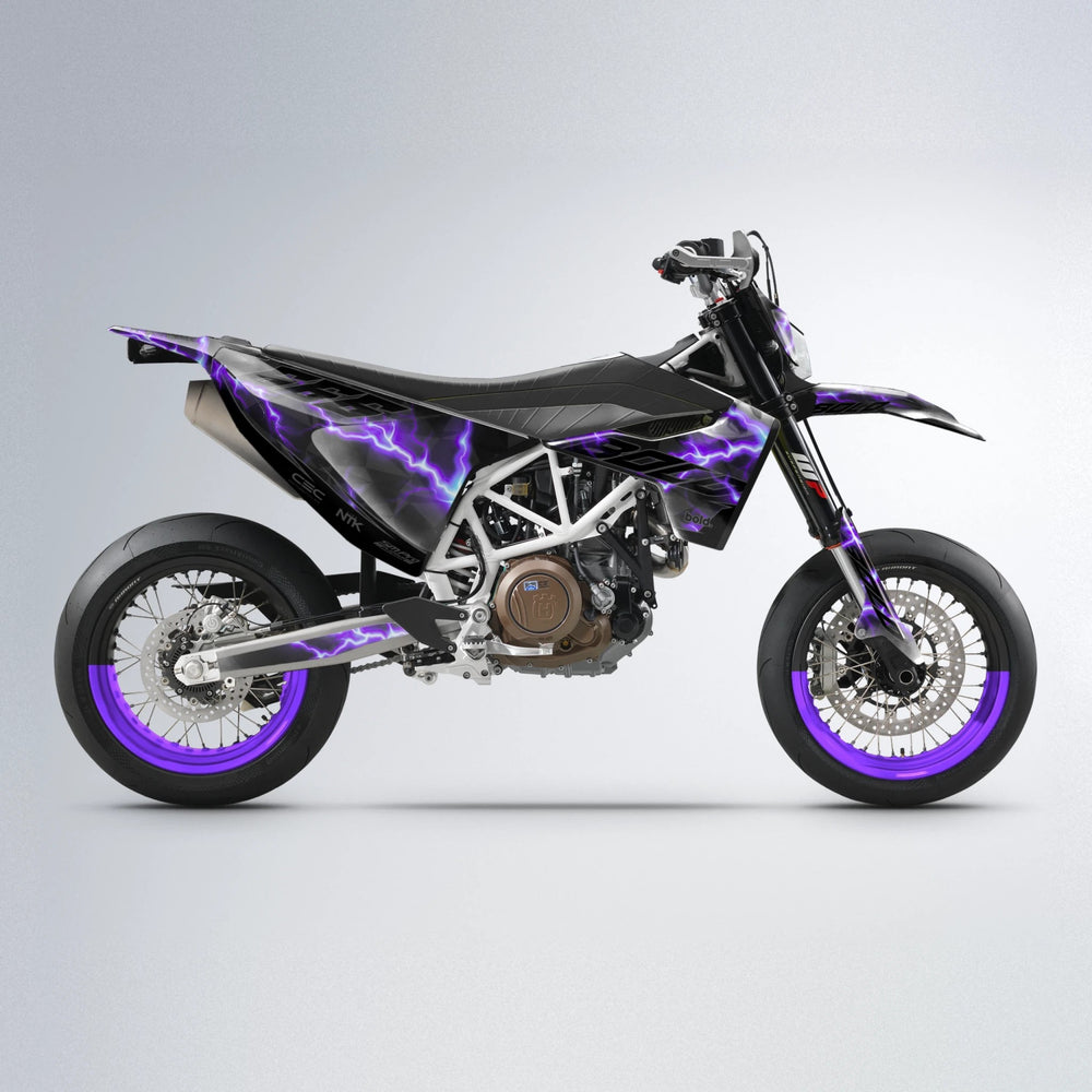 FLASH Husqvarna 701 supermoto graphics kit in Purple