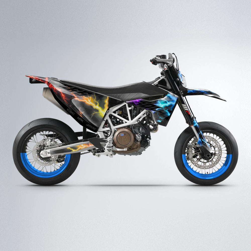 FLASH Husqvarna 701 supermoto graphics kit in Sunset Fade