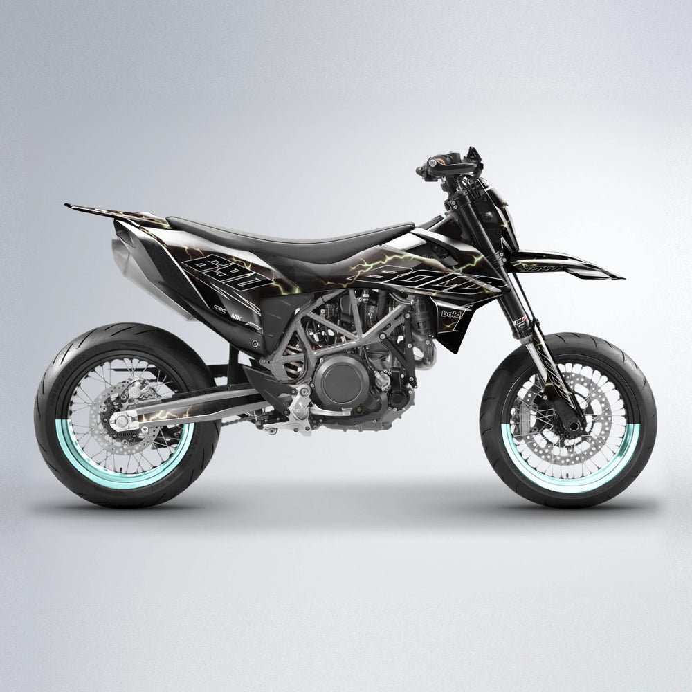 FLASH KTM SMC 690 supermoto graphics kit in Mint