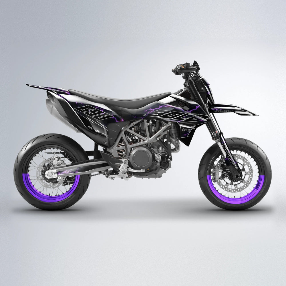 FLASH KTM SMC 690 supermoto graphics kit in Purple