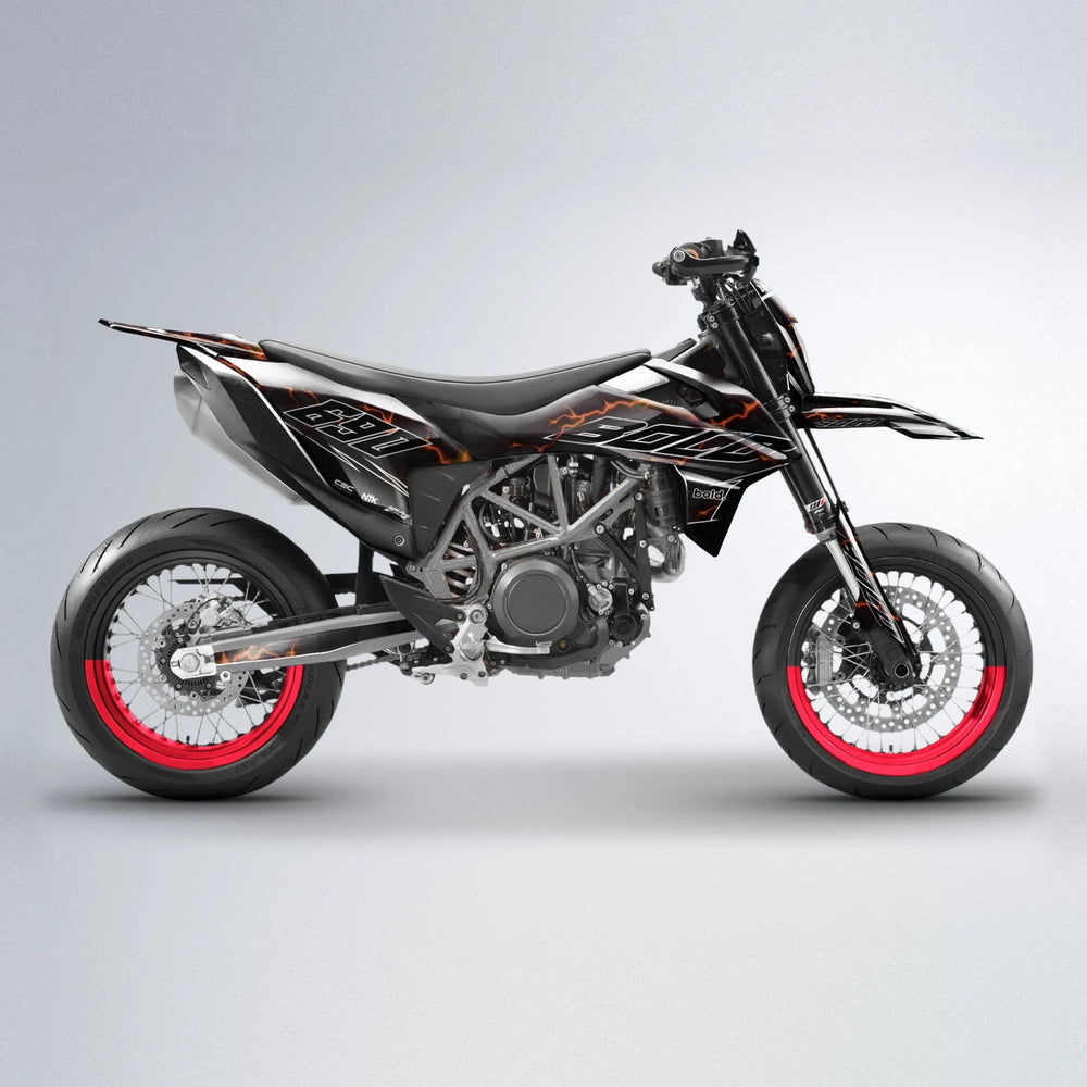 FLASH KTM SMC 690 supermoto graphics kit in Red