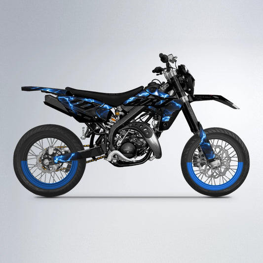 FLASH Rieju MRT supermoto graphics kit in Blue