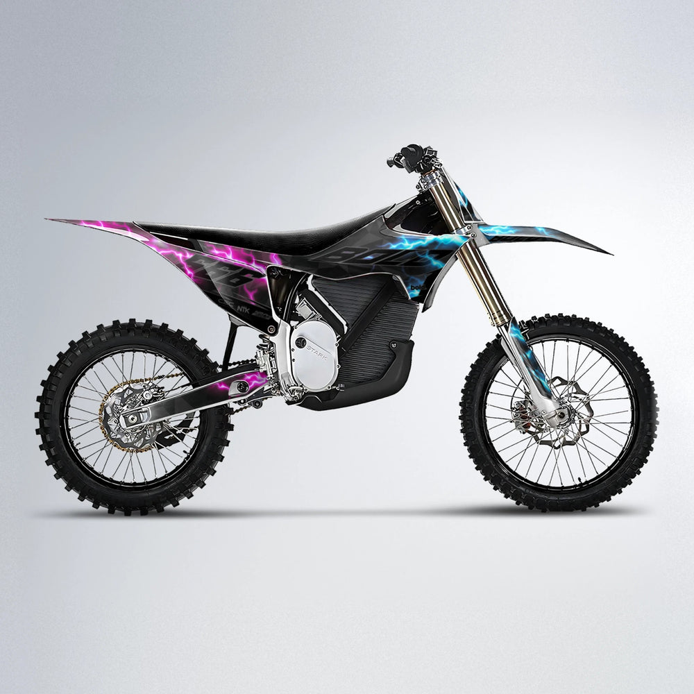 FLASH Stark Varg MX motocross graphics kit in Pink & Light Blue