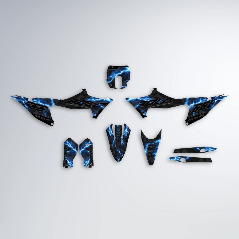 FLASH Stark Varg SM graphics kit parts layout in Custom Colour